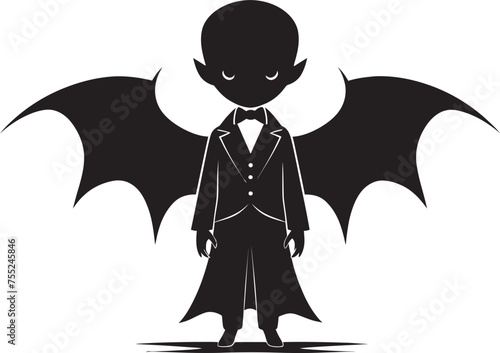 Fluttering Fun Chibi Dracula Icon Charming Delight Sweet Dracula Design