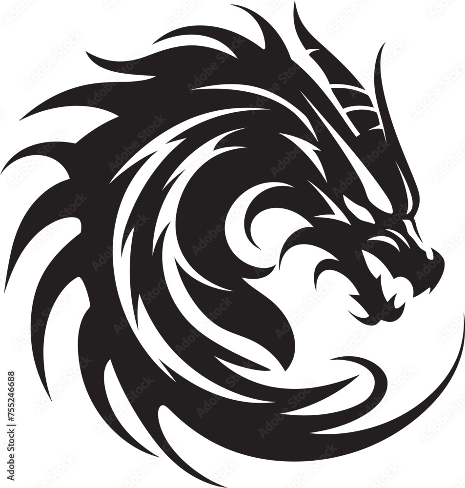 Legendary Symbol Dragon Head Emblem in Vector Inferno Icon Dragon Head Logo Design Vector Legendary Symbol Dragon Head Emblem in Vector Inferno Icon Dragon Head Logo Design Vector