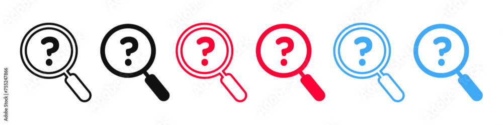 Curiosity icon mark in filled style Curiosity icon mark in filled style
