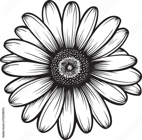 Botanical Brilliance Gerbera Daisy Logo in Vector Colorful Charm Gerbera Daisy Vector Emblem