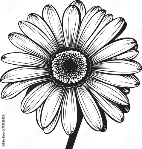 Blossom Beauty Gerbera Daisy Icon Design Radiant Reverie Gerbera Daisy Logo Design