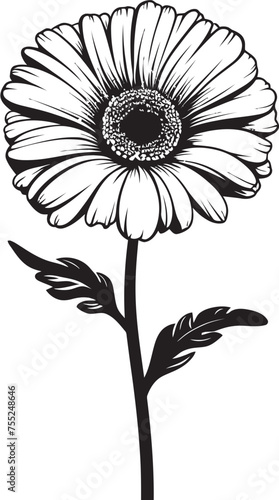 Wallpaper Mural Natures Symphony Gerbera Daisy Logo in Vector Sunshine Blossom Gerbera Daisy Icon Concept Torontodigital.ca