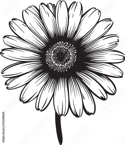 Daisy Delight Gerbera Daisy Logo Inspiration Blossom Bliss Gerbera Daisy Icon in Vector