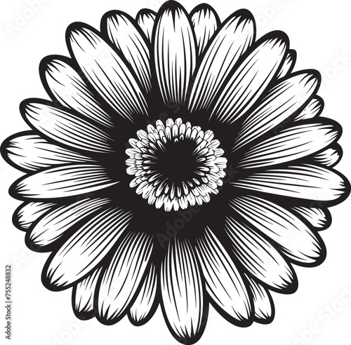 Bloom Bonanza Gerbera Daisy Vector Emblem Vibrant Vitality Gerbera Daisy Icon in Vector