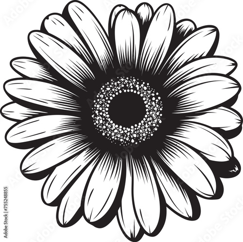 Blossom Beauty Gerbera Daisy Icon Design Radiant Reverie Gerbera Daisy Logo Design