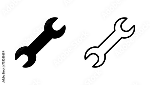 Wrench icon set. repair icon vector. tools icon vector