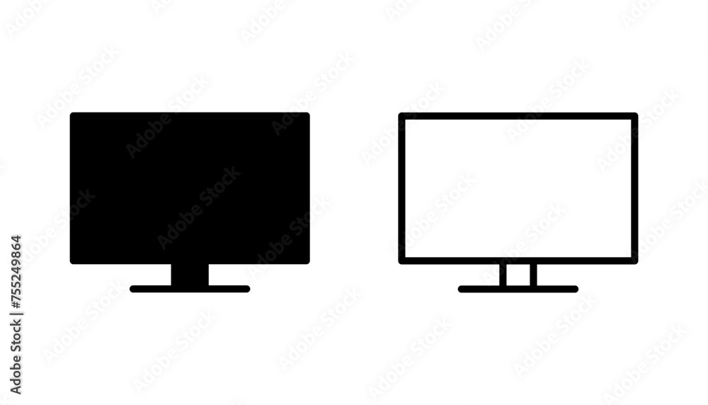 Tv icon set. television icon vector Tv icon set. television icon vector