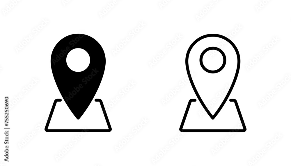 Pin icon set. Location icon vector. destination icon. map pin Pin icon set. Location icon vector. destination icon. map pin