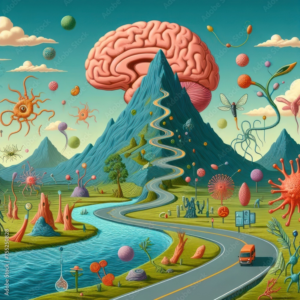 Naklejka premium journey to the brain