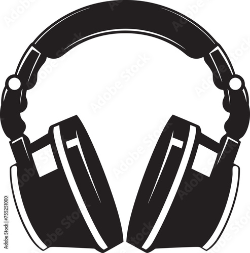 Music Maestro Headphone Icon in Vector Sonic Symmetry Vector Headphone Logo Design
