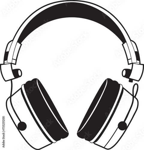 Melodic Matrix Vector Logo of Headphones Sound Spectrum Headphone Emblem in Vector