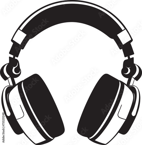 Sonic Signature Vector Headphone Logo Design Audio Aesthetic Headphone Icon in Vector