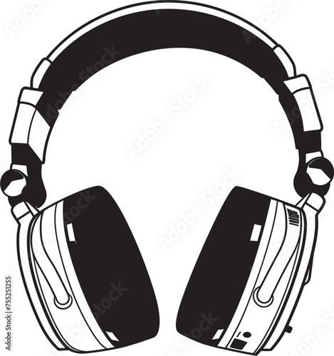 Rhythm Reverie Vector Headphone Logo Eargasmic Ensemble Headphone Emblem in Vector