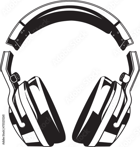 Acoustic Artistry Headphone Icon Rhythm Reverie Vector Headphone Logo