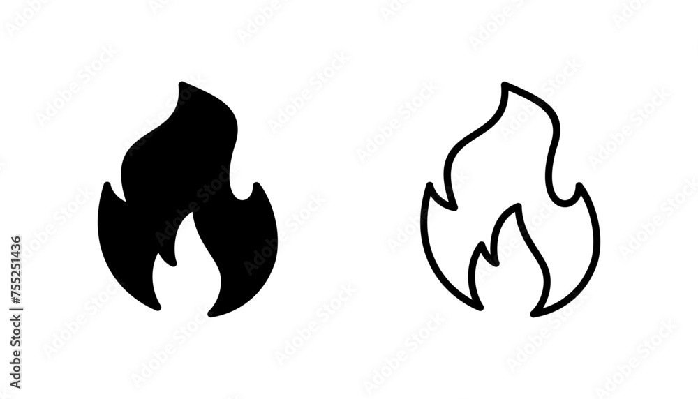Fire icon set. fire vector icon Fire icon set. fire vector icon