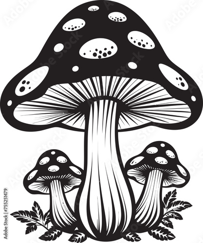 Fungal Finesse Mushroom Emblem Myco Magic Vector Mushroom Logo Design