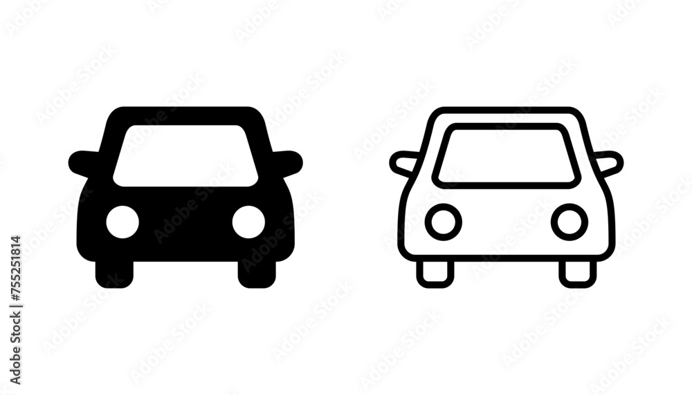 Car icon set. car vector icon. small sedan Car icon set. car vector icon. small sedan
