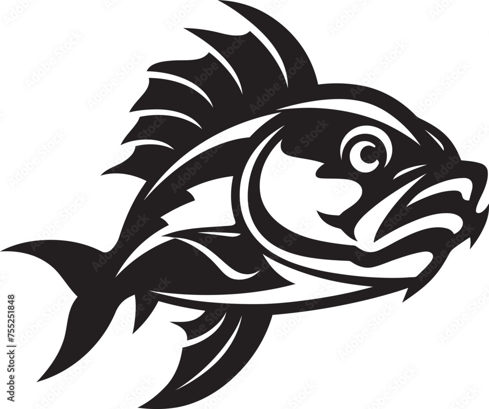 Tranquil Tributaries Vector Logo Design with River Fish Ripple Radiance River Fish Icon in Vector Tranquil Tributaries Vector Logo Design with River Fish Ripple Radiance River Fish Icon in Vector