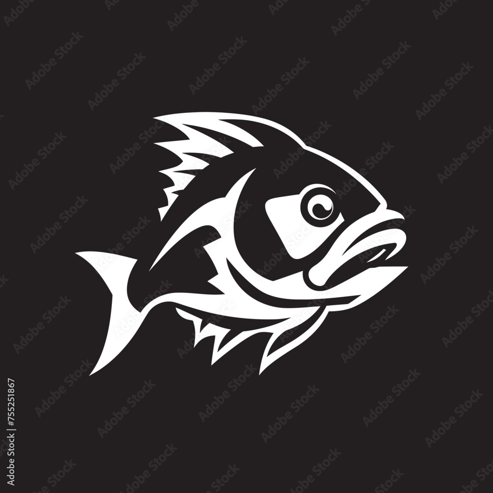 Ripple Reflections Vector Logo of River Fish Serene Swimmers Fish Icon in Vector Ripple Reflections Vector Logo of River Fish Serene Swimmers Fish Icon in Vector