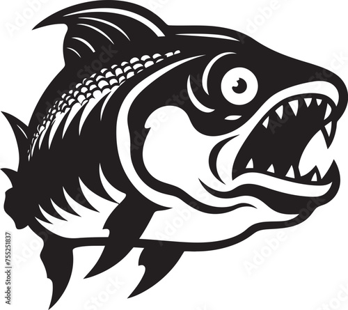 Freshwater Finesse Vector River Fish Logo Stream Symphony Fish Icon in Vector Design