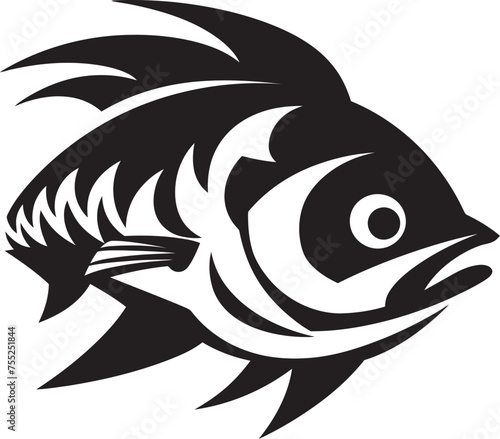 Aquatic Harmony Vector River Fish Logo River Reverie Fish Emblem in Vector Design