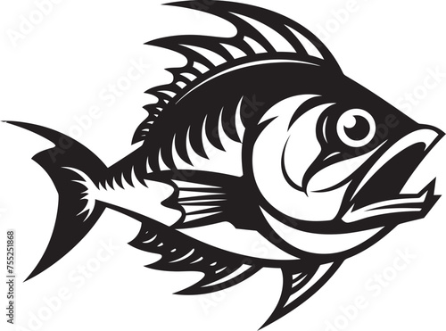 Aquatic Harmony Vector River Fish Logo River Reverie Fish Emblem in Vector Design