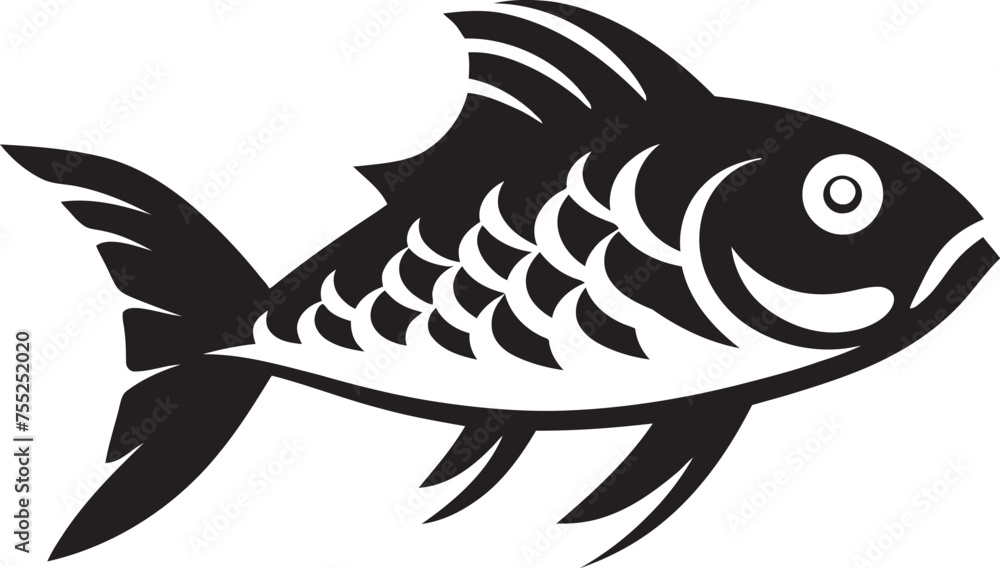 Flowing Finery River Fish Emblem Vector Aquatic Aura Vector Fish Logo Flowing Finery River Fish Emblem Vector Aquatic Aura Vector Fish Logo
