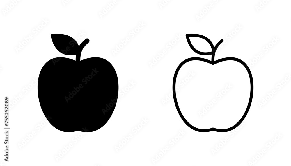Apple icon set. Apple vector icon. apple symbols for your web design. Apple icon set. Apple vector icon. apple symbols for your web design.