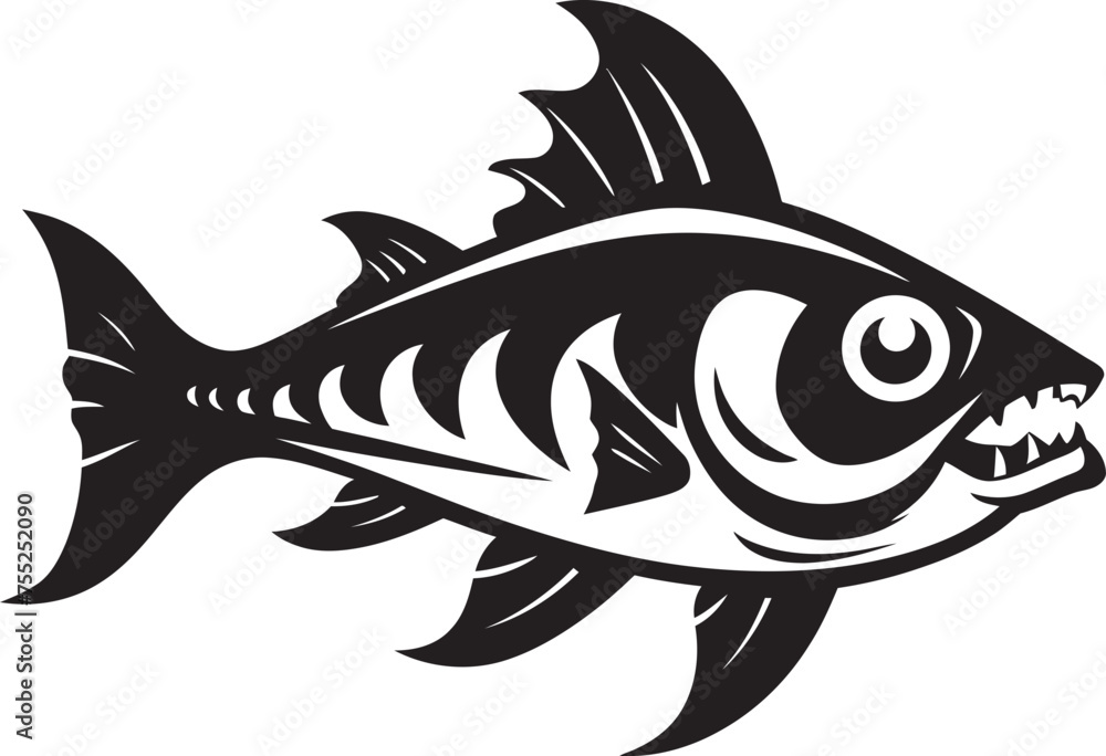 Rapids Rhythm Vector River Fish Logo Flowing Finale Fish Emblem in Vector Rapids Rhythm Vector River Fish Logo Flowing Finale Fish Emblem in Vector