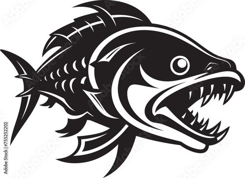 Rapids Rhapsody River Fish Icon in Vector Stream Serenade Vector River Fish Logo