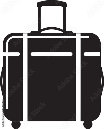 Trekker Trappings Iconic Suitcase Vector Emblem Journey Jot Suitcase Vector Logo Design