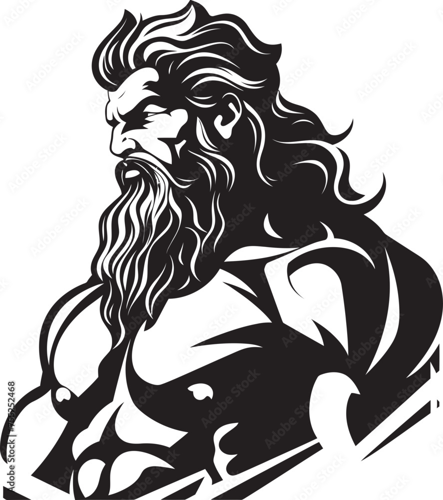 Zeus Physique Vector Logo Design with Olympian Deity Olympian Ascendancy Zeus God Gyming Emblem Vector Zeus Physique Vector Logo Design with Olympian Deity Olympian Ascendancy Zeus God Gyming Emblem Vector