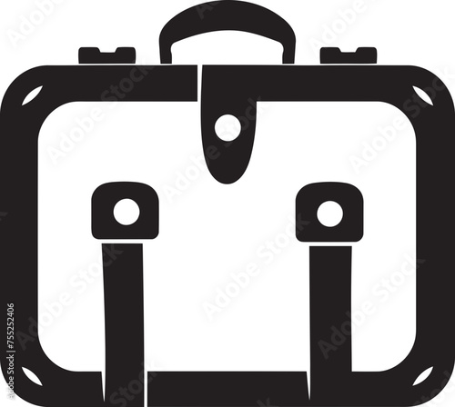 Nomad Necessities Vector Suitcase Emblem Sojourn Satchel Iconic Suitcase Vector Logo