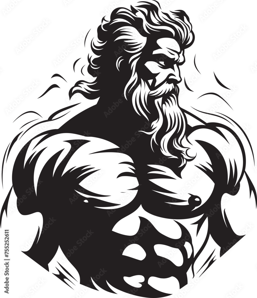 Divine Physique Vector Logo Design with Zeus God Zeus Muscle Forge Zeus God Gyming Emblem Vector Divine Physique Vector Logo Design with Zeus God Zeus Muscle Forge Zeus God Gyming Emblem Vector