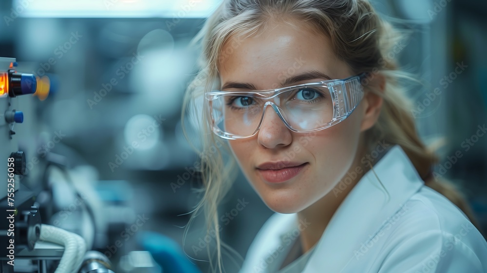 Confident Female Scientist Working in a Laboratory Confident Female Scientist Working in a Laboratory