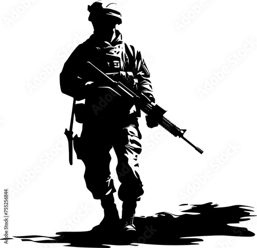 silhouette of a soldier