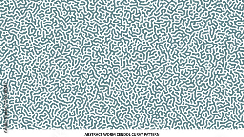 Abstract Worm Cendol Memphis Curvy Pattern