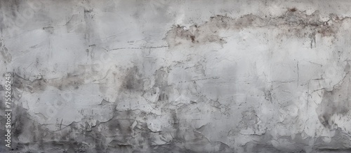The image showcases a textured grey cement wall, providing a simple and minimalist backdrop. The stark contrast between black and white highlights the raw, industrial nature of the wall.