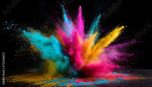 Color explosion with smoke and dust © Ümit