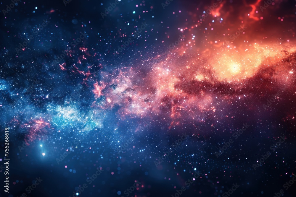 Naklejka premium Enchanting Spiral Galaxy Background with Celestial Aura