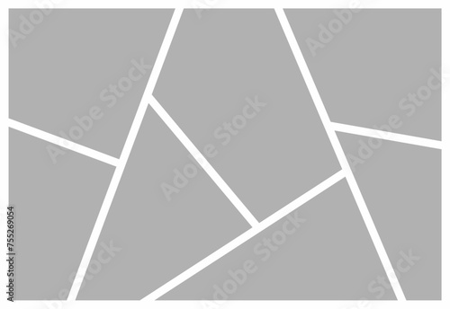 Pictures or photos frame collage. comics page grid layout abstract photo frames and digital photo wall template