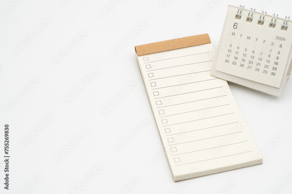 Notepad With Checkboxes Blank Check list or Empty small notepad with checkbox and Simple desk ...
