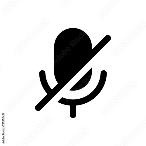 no microphone icon mic off symbol . voice mute icon. app web vector icon