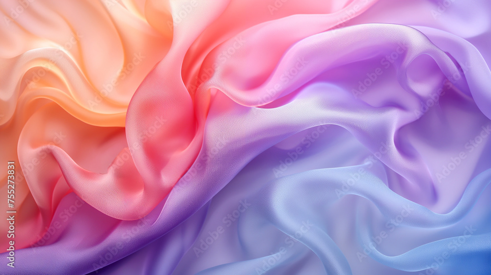 Obraz premium background wallpaper in the style of pastel rainbow silk, soft colors, pastel colors