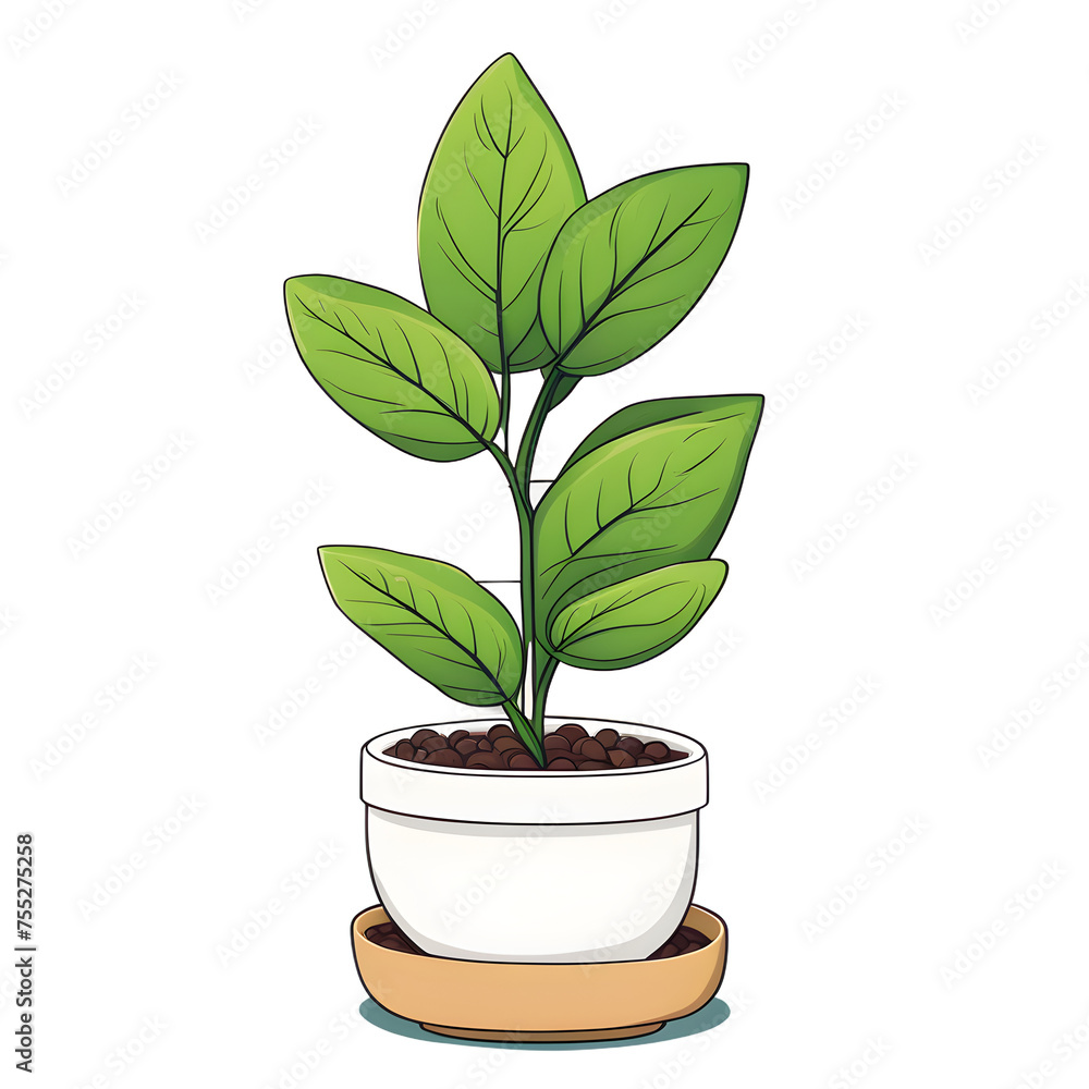 illustration of a plant, transparent background illustration of a plant, transparent background