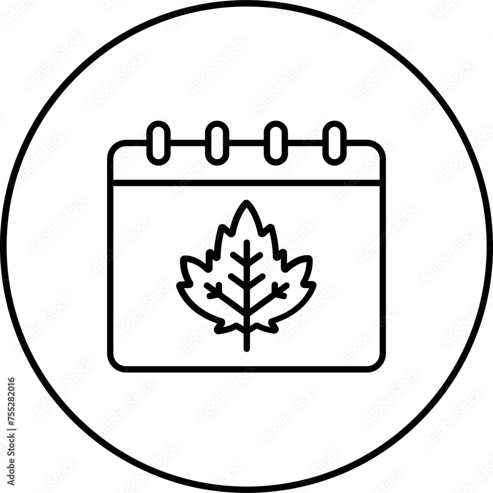 Autumn Calendar Icon Autumn Calendar Icon