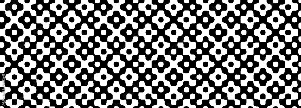 An abstract black and white halftone grunge texture background image.