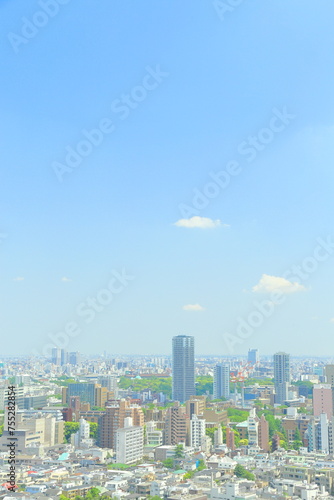 日本旅行の美しい風景 高層ビル, 東京,