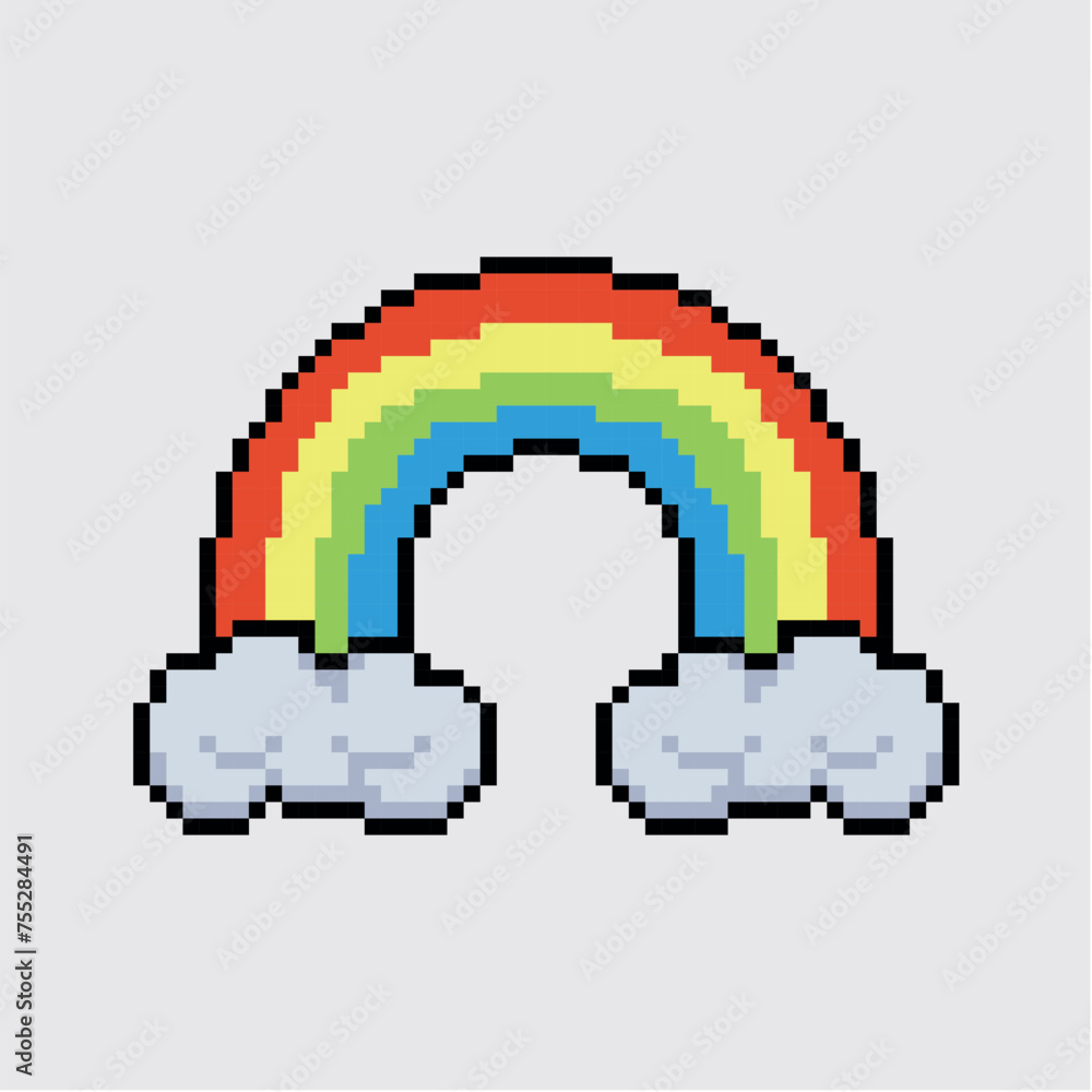 Color Pixel Raimbow rainbow color icon pixel art Stock Vector | Adobe Stock