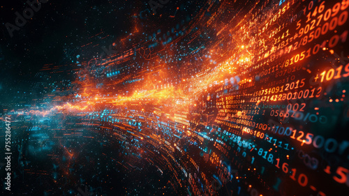  glow of a futuristic screen background. Generated-AI